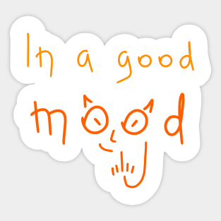 In a good mood, Positive Birthday Gift Sticker